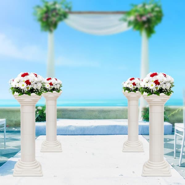2 Pillars Wedding Party Event Decoration Roman Column Venue Floral Flower  Stand