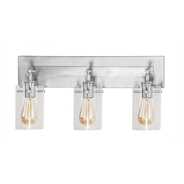 Light Brushed Nickel Vanity, Home Depot Bath Light Fixtures