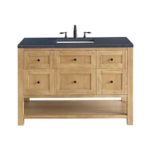 Breckenridge 48.0 in. W x 23.5 in. D x 34.2 in. H Bathroom Vanity in Light Oak with Charcoal Soapstone Quartz Top