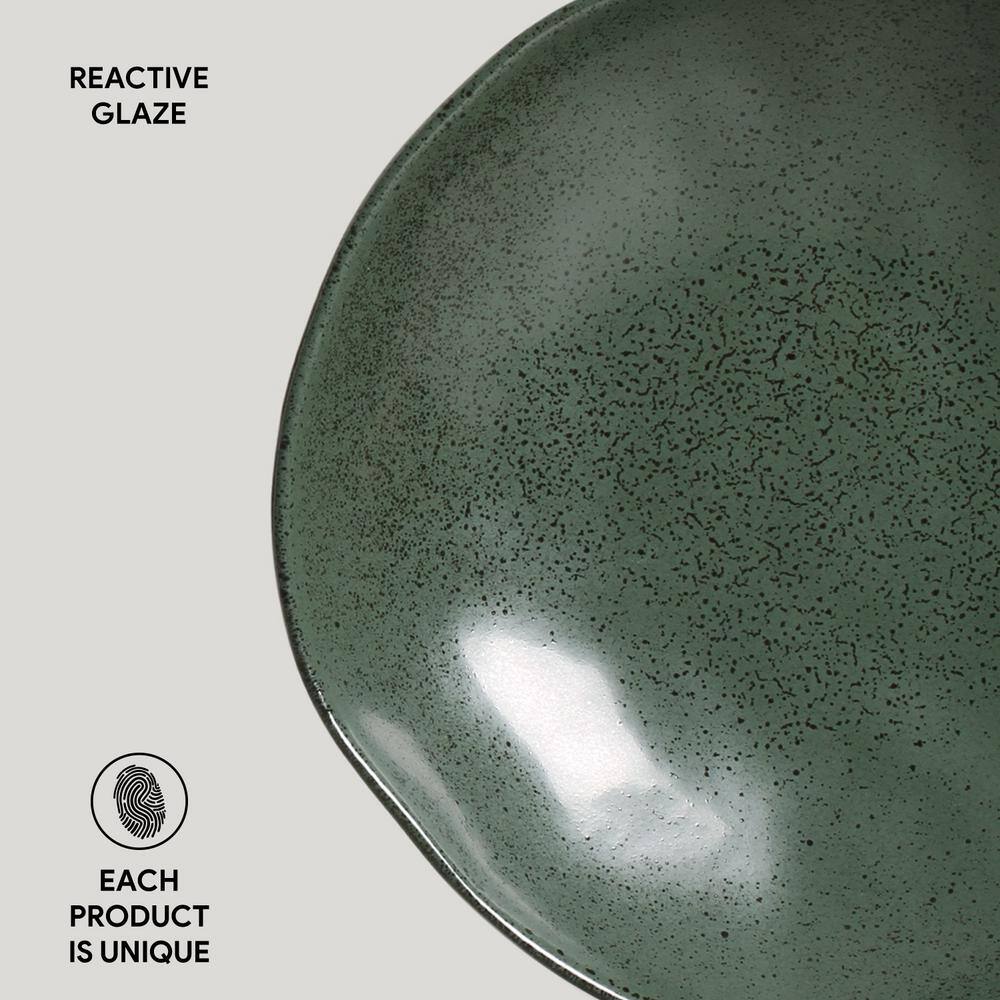 Greenery Porcelain Round Appetizer Bowl, 17.58 oz