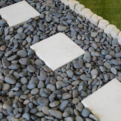 0.25 cu. ft. 20 lbs. 1 in. to 3 in. Grey Mexican Beach Pebbles