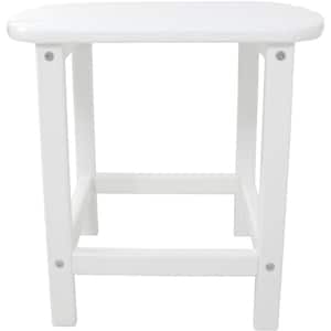 White All-Weather Patio Side Table
