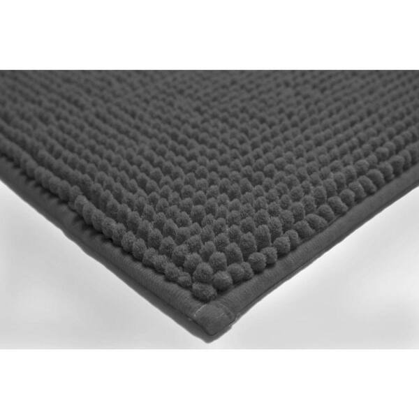 BounceComfort Plush Chenille Dark Gray 20 in. x 30 in. Memory Foam BounceComfort Plush Chenille Dark Gray 20 in. x 30 in. Memory Foam