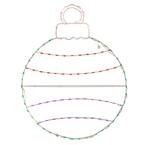 48 in. Christmas Metal Framed LED Ornament with Stripes
