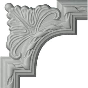 9-3/8 in. x 3/4 in. x 9-3/8 in. Urethane Valeriano French Ribbon Panel Moulding Corner (Matches Moulding PML02X00VA)