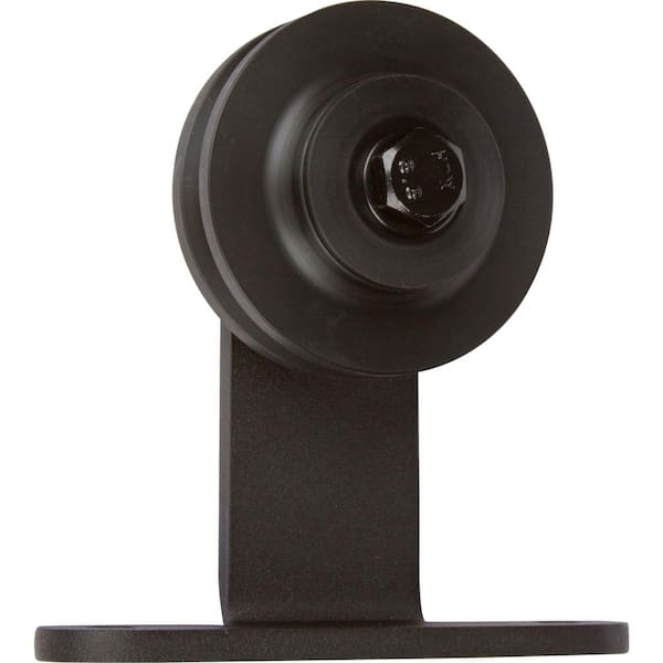 DELANEY HARDWARE 3000 Series 8 ft. Black Low Profile Top Mount Barn Door Hardware Kit