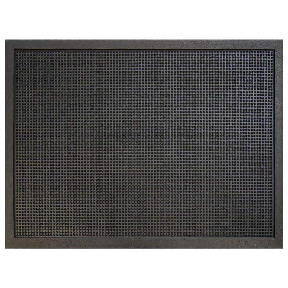 TrafficMaster Pin Dot Black 36 in. x 48 in. Rubber Commercial Door Mat