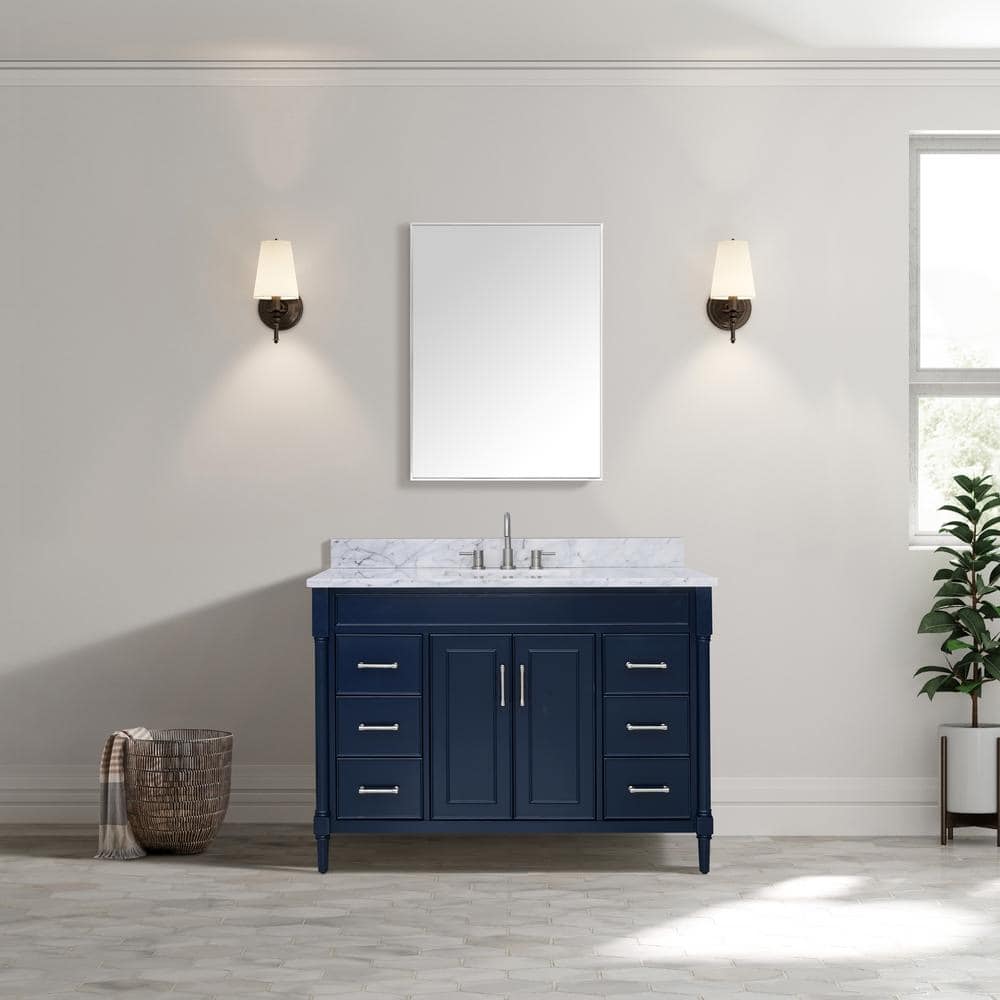 Selene 49'' Navy Blue Freestanding Single Bathroom Vanity