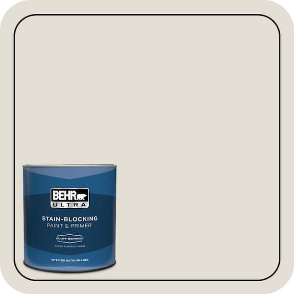 BEHR ULTRA 1 qt. #N220-1 Spun Wool Extra Durable Satin Enamel Interior Paint & Primer