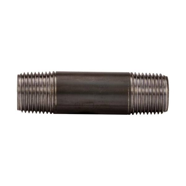 thumbnail image 2 of 3/8 X 3 Schedule 40 Black Steel Pipe Nipple – NPT Threaded Both Ends – SM N2030411 2 of 3