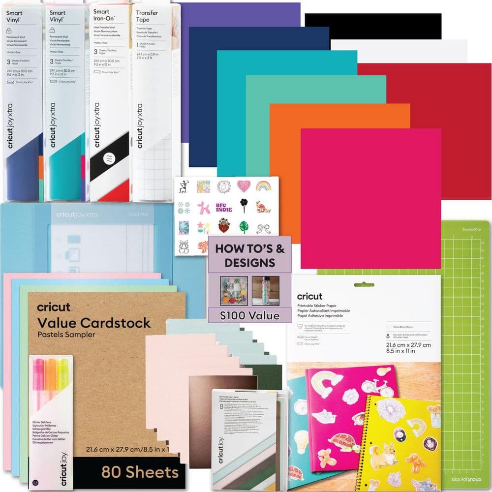cricut joy 付属品 材料 Cricut Joy Xtra Ultimate 115+ Piece Cutting Machine Accessories