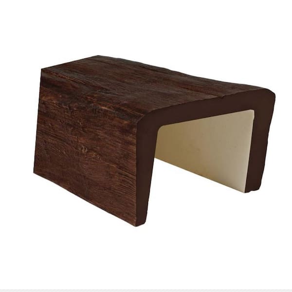 American Pro Decor 4-15/16 in. x 10-5/8 in. x 6 in. Long Walnut Vintage Faux Wood Beam Sample