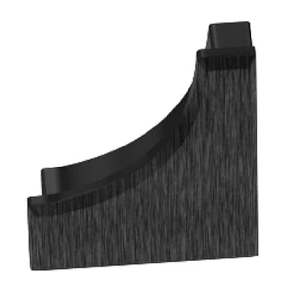 Dilex-AHK Brushed Graphite Anodized Aluminum 9/16 in. x 1/2 in. Metal End Cap