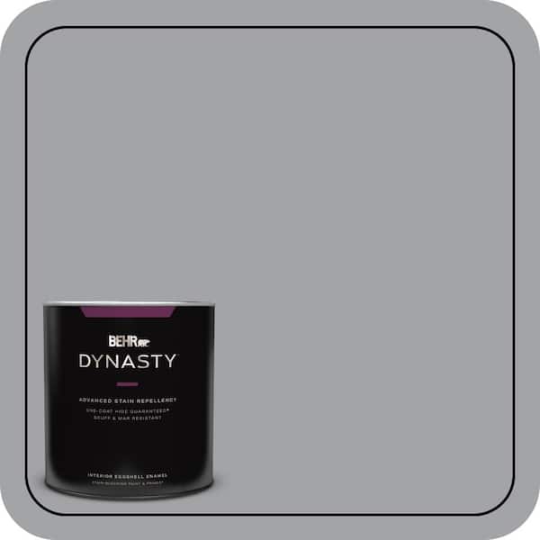 BEHR DYNASTY 1 qt. #N530-4 Power Gray One-Coat Hide Eggshell Enamel Interior Stain-Blocking Paint and Primer
