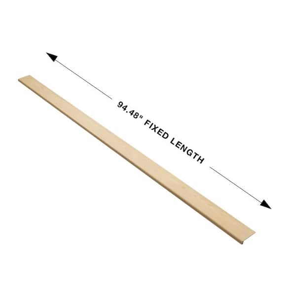 French Oak Tunitas 0.944 in. T x 4.527 in. W x 94.48 in. L Vinyl Flush Stair Nose Molding
