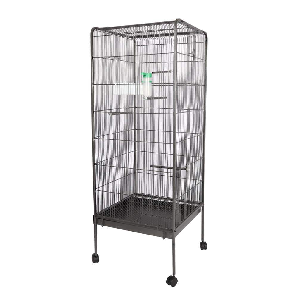 Picture of Cesicia Gray Steel Bird Cage with Rolling Stand POPTTDK7 - The Home Depot