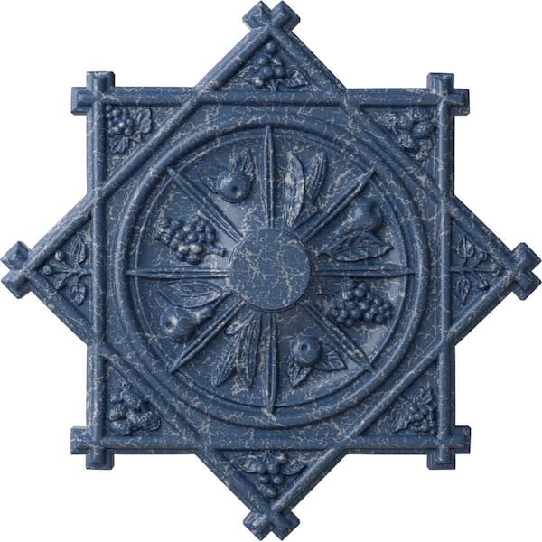 Ekena Millwork 38-1/4 in. x 1-1/2 in. Antilles Urethane Ceiling Medallion (Fits Canopies up to 6 in.), Americana Crackle