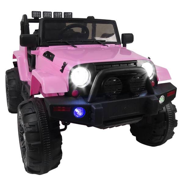 Winado 12-Volt Pink 3-Speeds Ride On Car Big Truck with Remote COntrol, Spring SuspensiOn, LED Lights
