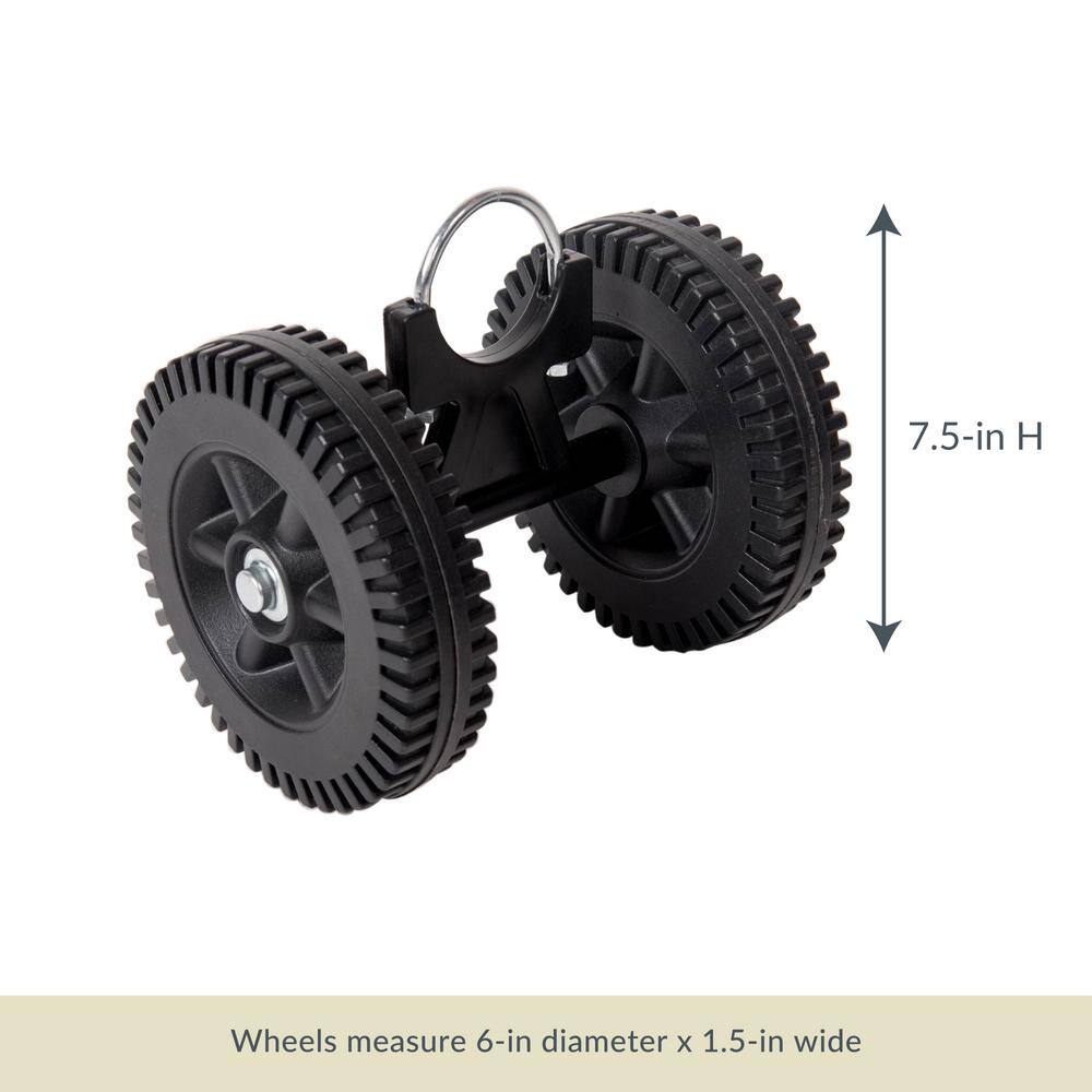 Universal Black Plastic Hammock Wheel Set for Easy Mobility