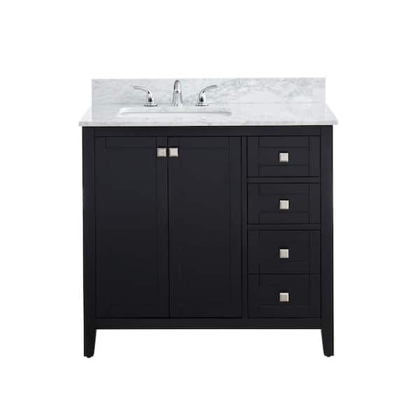 TILE & TOP Coltrane 36 in. W x 22 in. D x 34.75 in. H Bath Vanity in ...