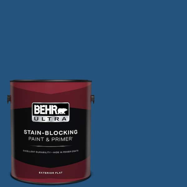 BEHR ULTRA 1 gal. #S-H-570 Blueberry Twist Flat Exterior Paint & Primer