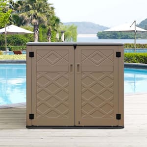 54 in. W x 35 in. D x 47 in. H Large HDPE Outdoor Storage Cabinet (shelves not included)