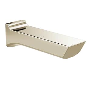 Pivotal 9 in. Non-Diverter Tub Spout in Lumicoat Polished Nickel