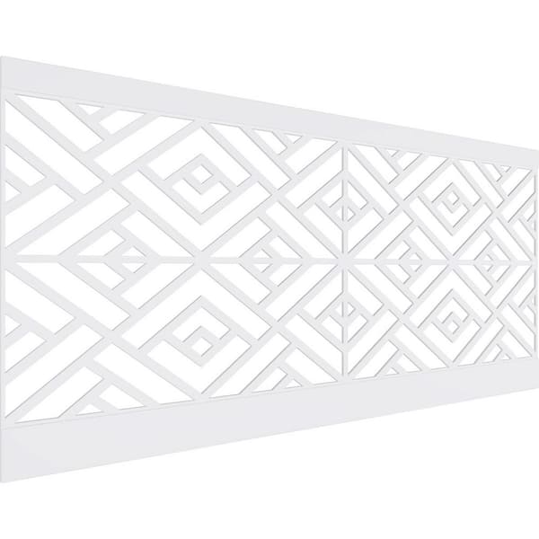 Ekena Millwork 44 in. H x 94-1/2 in. W 28.92 sq. ft. Killeen PVC Wainscot Paneling Kit