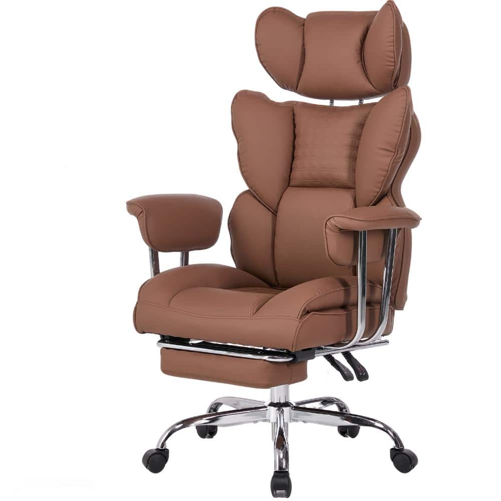 WONDER COMFORT Large Ergonomic PU Leather Seat High Back Heavy