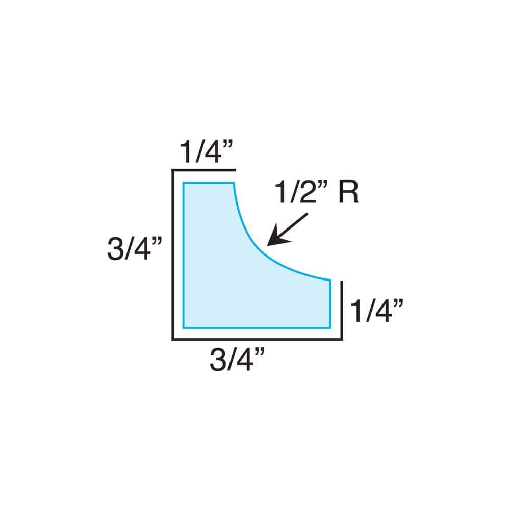 6-inch Unfinished White Recycled Polystyrene Crown Moulding Sample