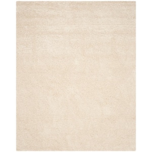 Laguna Shag Beige 9 ft. x 12 ft. Solid Area Rug