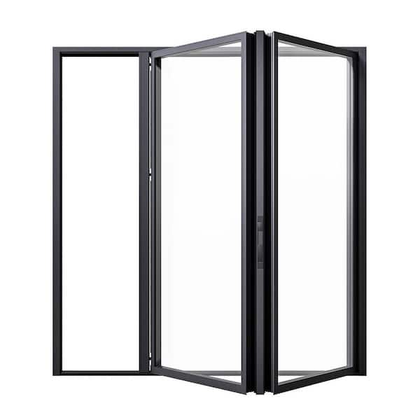 家具 door TEZA DOORS Teza 85 Series 72 in. x 80 in. Matte Black Left