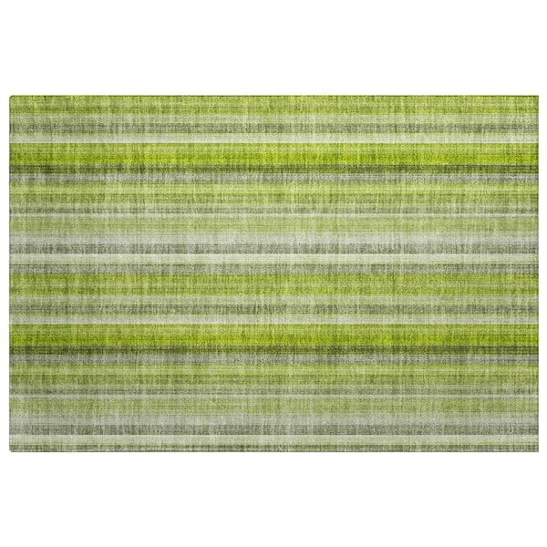 Dream Shag Premium Machine Washable Abstract ADS543 Green 2 ft. x 3 ft. Accent Rug