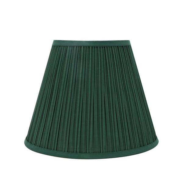 green pleated lamp shade