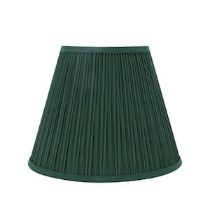 13 in. x 10 in. Green Pleated Empire Lamp Shade