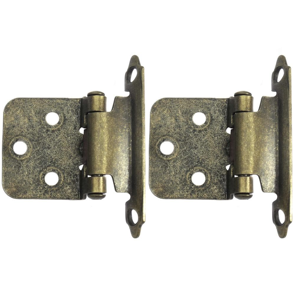 Antique Brass Semi Concealed Flush Cabinet Hinges