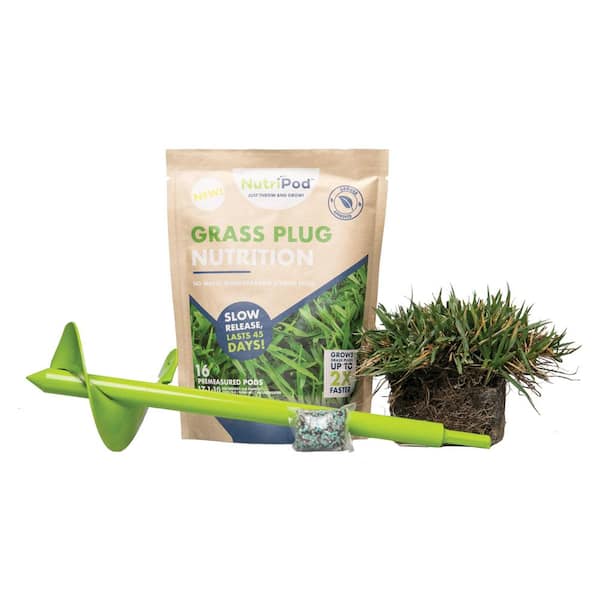Unbranded 16-Count SodPods Zoysia/SP Power Planter/NutriPod Bundle - Natural, Affordable Lawn Improvement