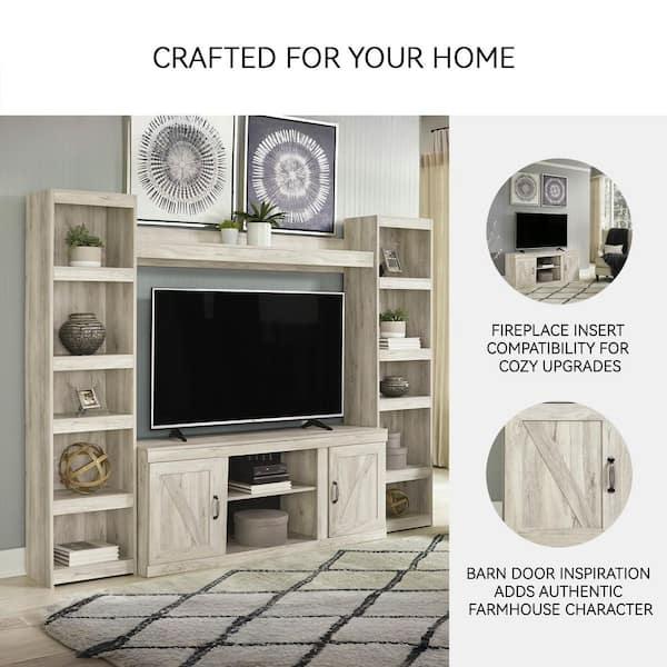 Signature DESIGN BY ASHLEY Bellaby White TV Stand Fits TV's up to