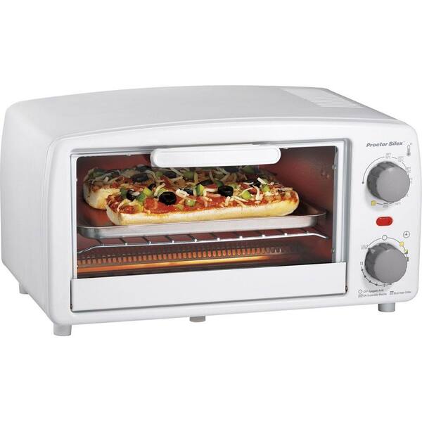 Proctor Silex Extra-Large Toaster Oven with Broiler in White-DISCONTINUED