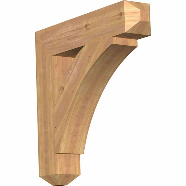 Ekena Millwork 5.5 in. x 30 in. x 30 in. Western Red Cedar Thorton Craftsman Smooth Bracket
