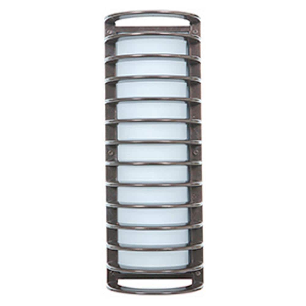 Bermuda 2-Light Bronze Outdoor Wall Lantern Sconce LED