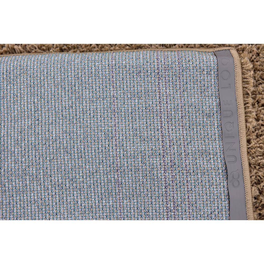 Luxurious Brown Synthetic Shag Runner Rug