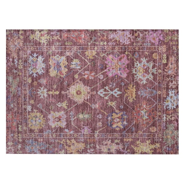 Chantille Machine Washable Indoor/Outdoor Abstract ACN2234 Burgundy 1 ft. 8 in. x 2 ft. 6 in. Accent Rug