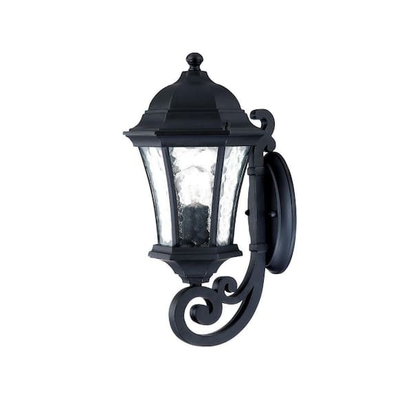 Acclaim Lighting Waverly Collection 1-Light Matte Black Outdoor Wall Lantern Sconce