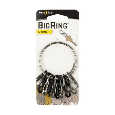 Steel Big Key Ring with Carabiners