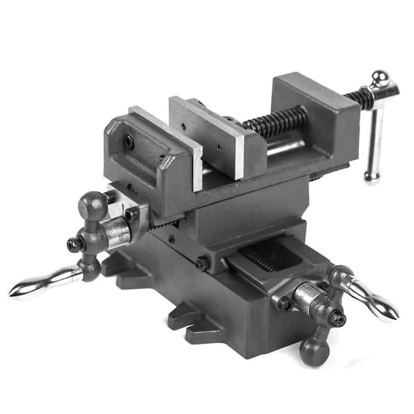 WEN CV413 3.25 in. Compound Cross Slide Industrial Strength Benchtop and Drill Press Vise - 2