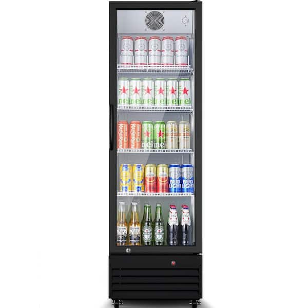 BODEGA 24 in. 12.5 cu. ft. Single Zone Upright Beverage Cooler with Soft LED Light, Adjustable Shelves & Drink Organizers Black