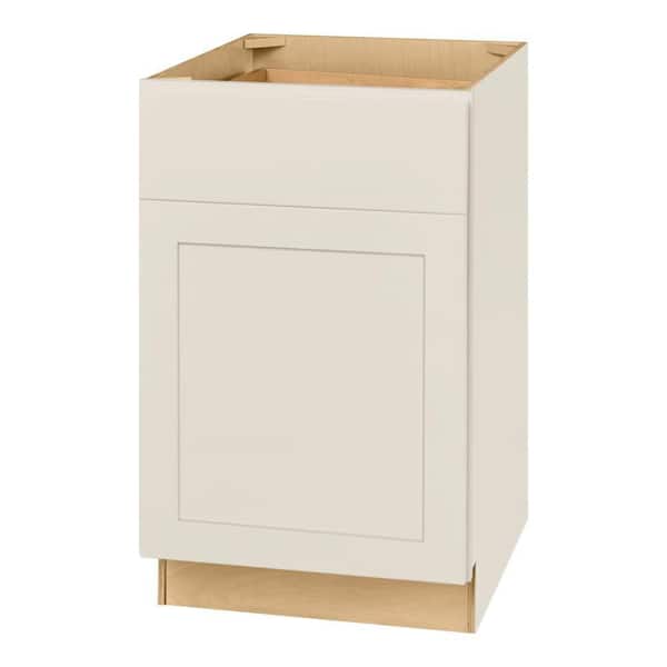 Avondale 21 in. W x 24 in. D x 34.5 in. H Ready to Assemble Plywood Shaker Base Kitchen Cabinet in Antique White
