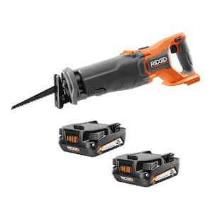 18V 2.0 Ah Compact Lithium-Ion Batteries (2-Pack) with 18V Brushless Cordless Reciprocating Saw