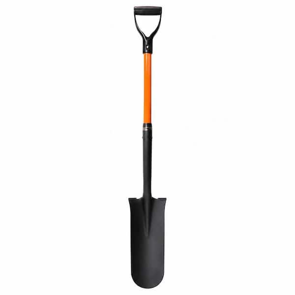 High Carbon Steel Blade 45 in. Fiberglass Handle Steel Blade Sharp Shooter Shovel D-Grip for Gardening Planting
